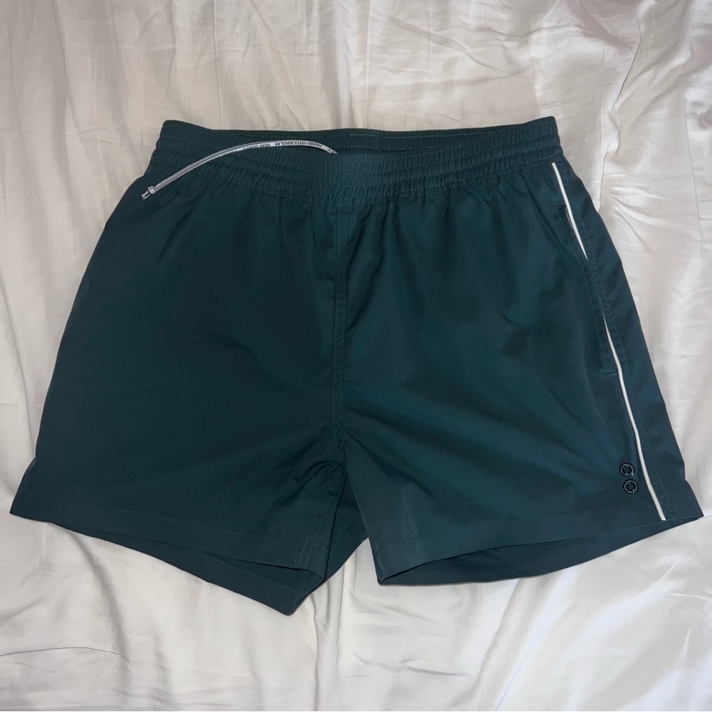 Ron Dorff Dark Green Exerciser Shorts w/ Side Stripes